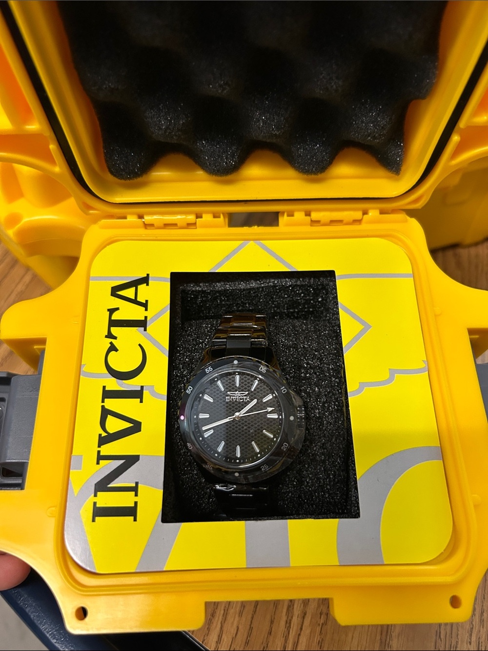 Invicta Pro Diver Black Watch with Stainless Bracelet